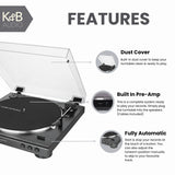 Edifier R1280DB & Audio-Technica LP60X Turntable with Bluetooth Speakers - K&B Audio