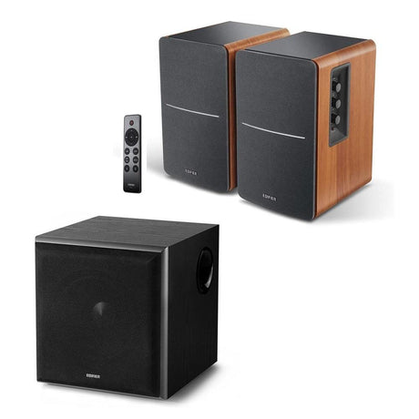 Edifier R1280DBs Active Bookshelf Speakers with Bluetooth 5.0 & 8" Active Subwoofer - K&B Audio