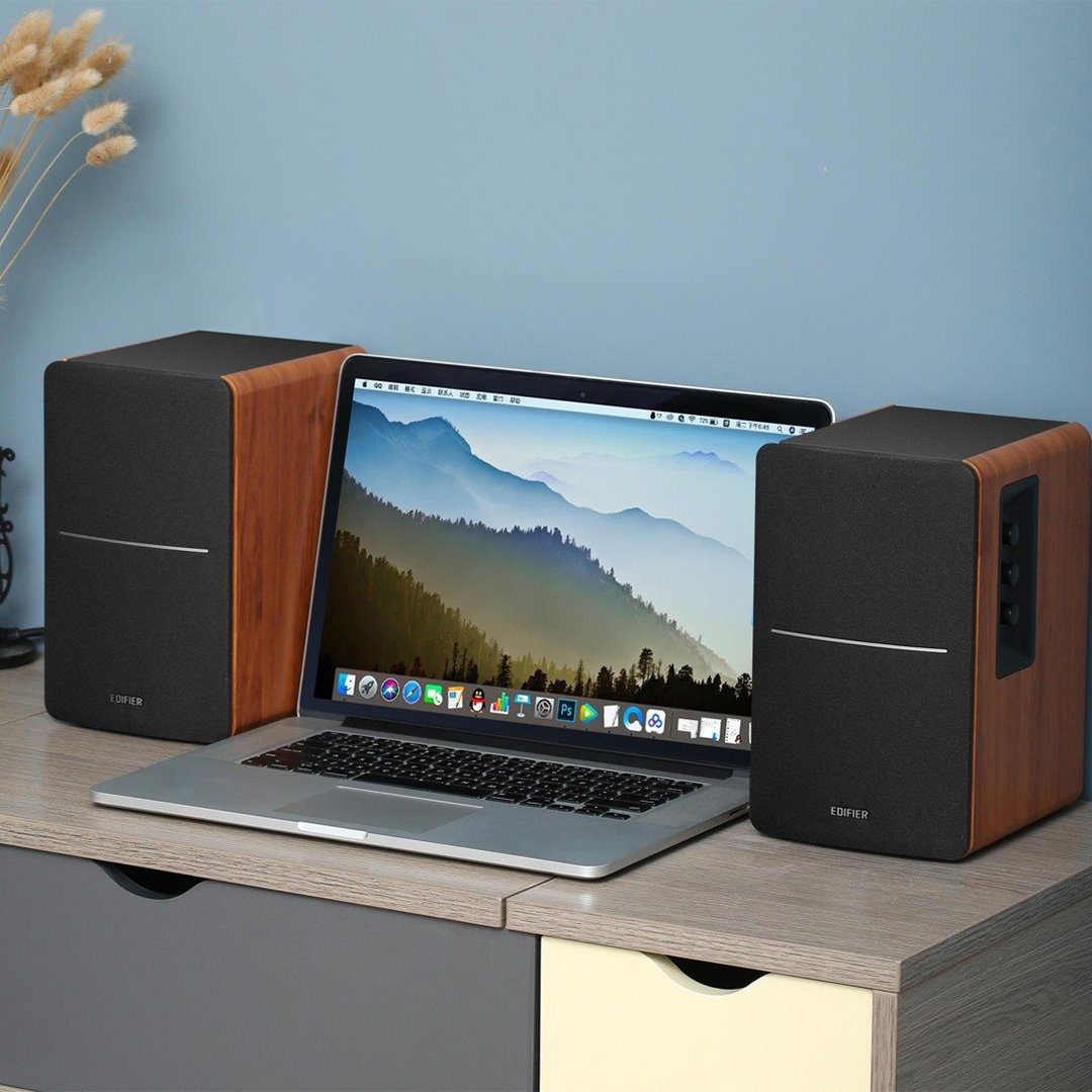 [OPEN BOX] Edifier R1280DBs Active Bookshelf Speakers with Bluetooth 5.0 - Wood - K&B Audio
