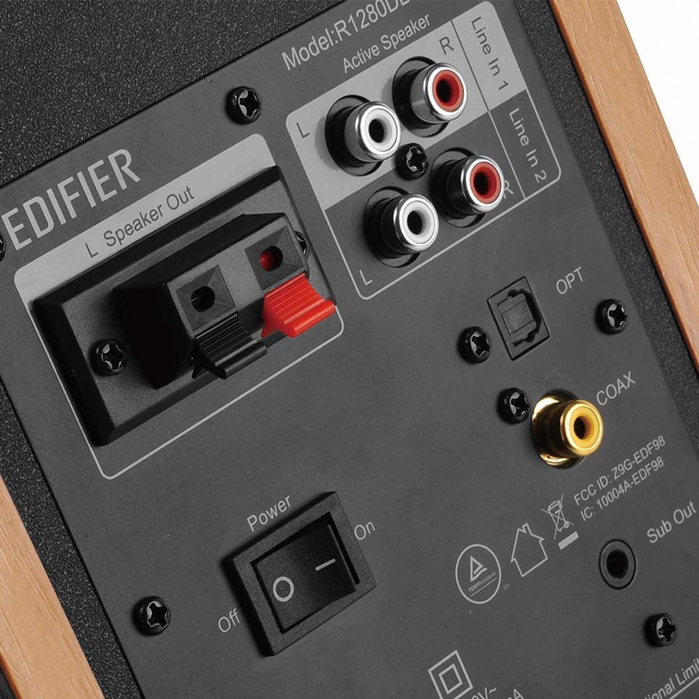 [OPEN BOX] Edifier R1280DBs Active Bookshelf Speakers with Bluetooth 5.0 - Wood - K&B Audio