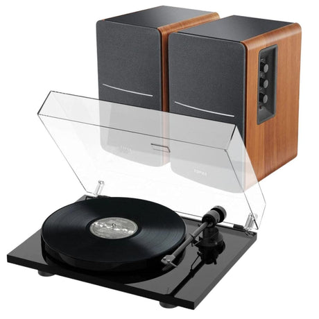 Edifier R1280DBs & Pro-ject E1 Phono Turntable & Speaker Bundle - K&B Audio