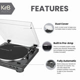 Edifier R1280T & Audio-Technica LP60X Turntable with Speakers - K&B Audio