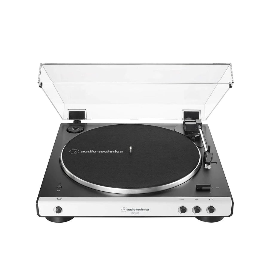 Audio-Technica LP60X-BT Bluetooth Turntable + Edifier R1700BT Active Bluetooth Speakers - White Edition - K&B Audio