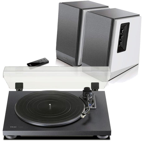 Edifier R1700BT & TEAC TN-180BT Bluetooth Turntable with Speakers Bundle - K&B Audio