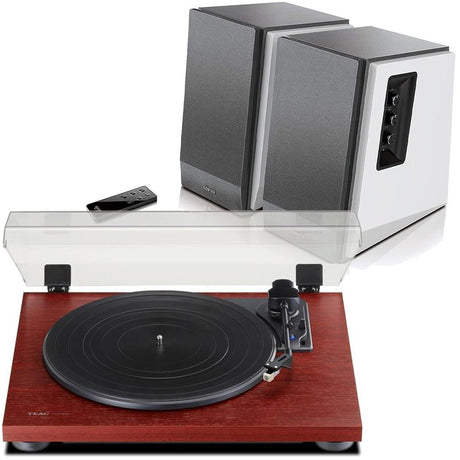 Edifier R1700BT & TEAC TN-180BT Bluetooth Turntable with Speakers Bundle - K&B Audio