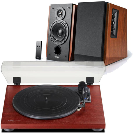 Edifier R1700BT & TEAC TN-180BT Bluetooth Turntable with Speakers Bundle - K&B Audio