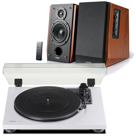 Edifier R1700BT & TEAC TN-180BT Bluetooth Turntable with Speakers Bundle - K&B Audio