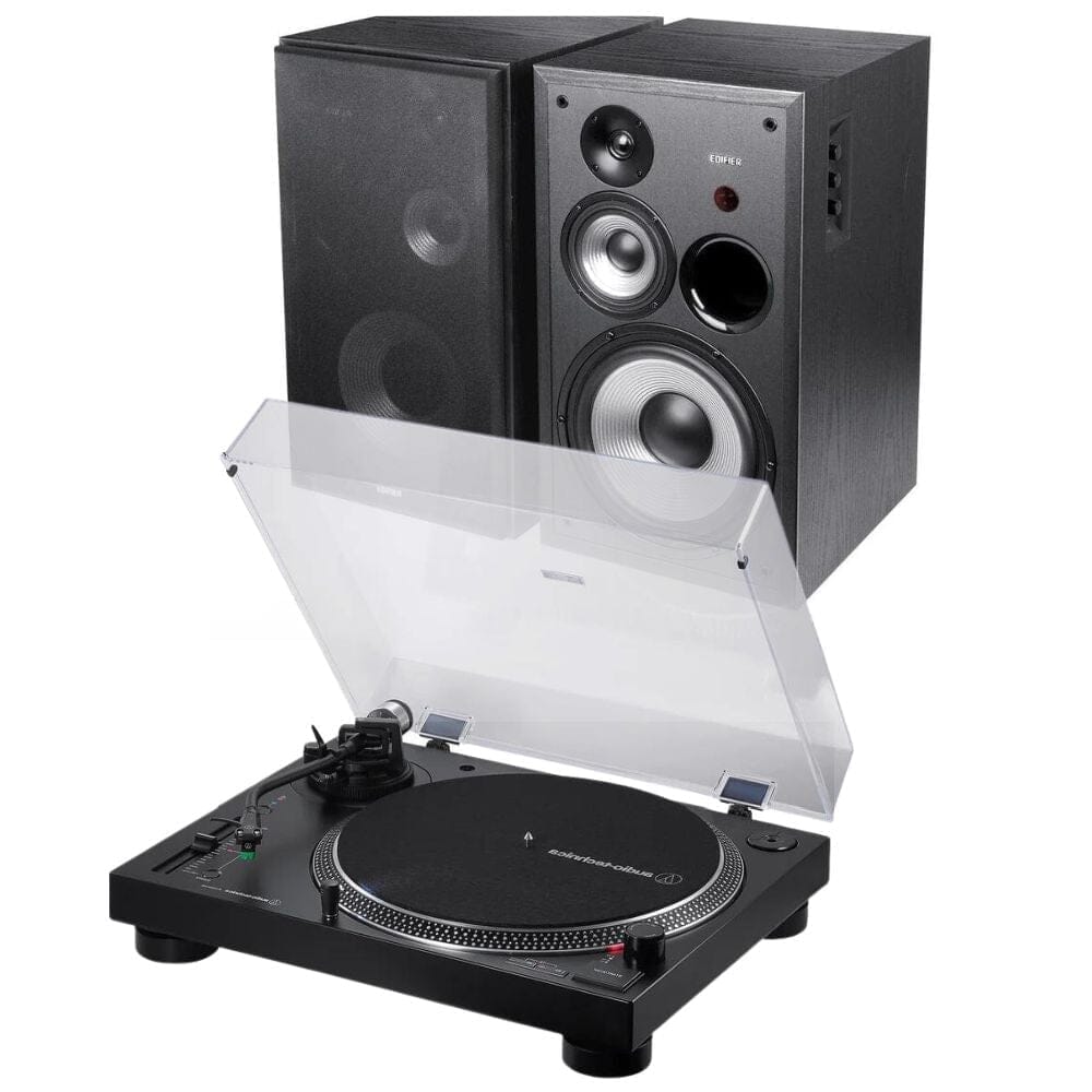 Edifier R2850DB & Audio-Technica LP120X Bluetooth Turntable & Speaker Bundle - K&B Audio