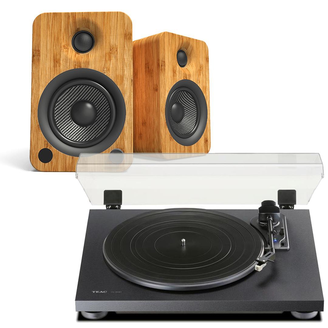 Kanto Audio YU4 & TEAC TN-180BT Bluetooth Turntable with Speakers Bundle - K&B Audio