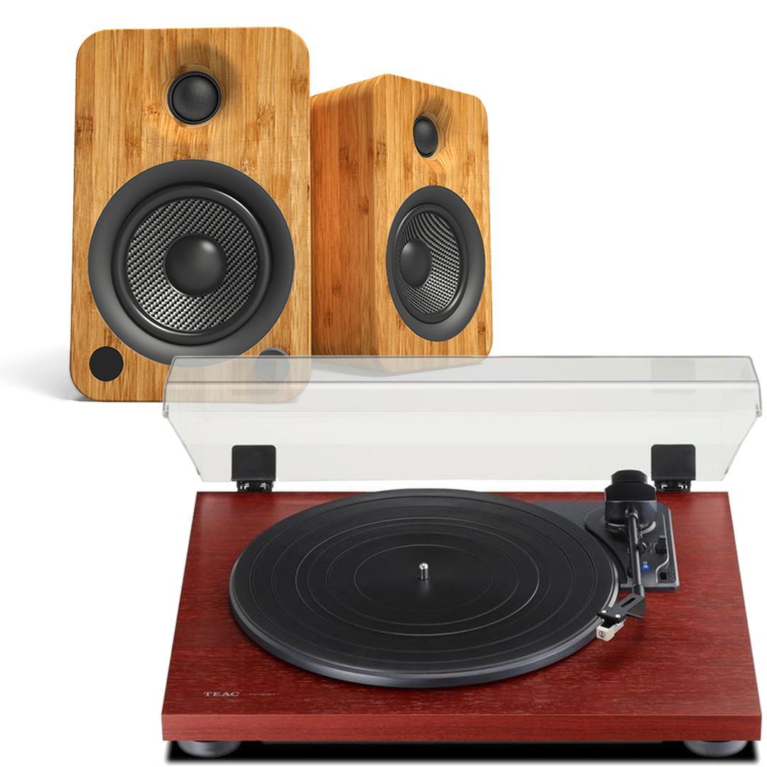 Kanto Audio YU4 & TEAC TN-180BT Bluetooth Turntable with Speakers Bundle - K&B Audio