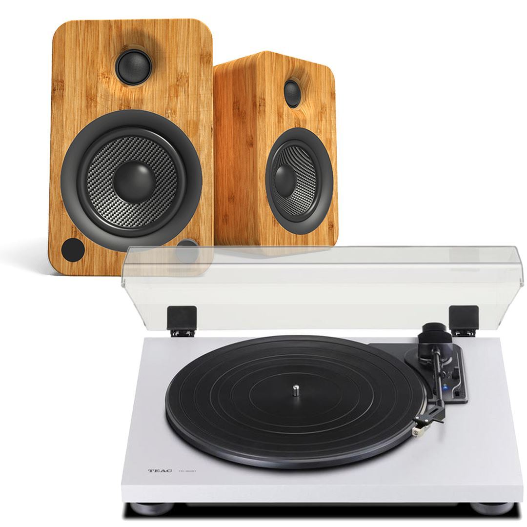 Kanto Audio YU4 & TEAC TN-180BT Bluetooth Turntable with Speakers Bundle - K&B Audio