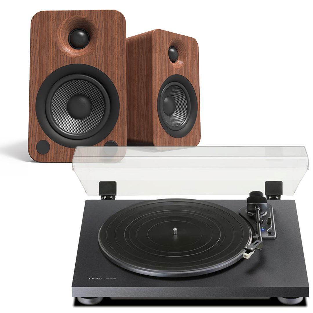 Kanto Audio YU4 & TEAC TN-180BT Bluetooth Turntable with Speakers Bundle - K&B Audio