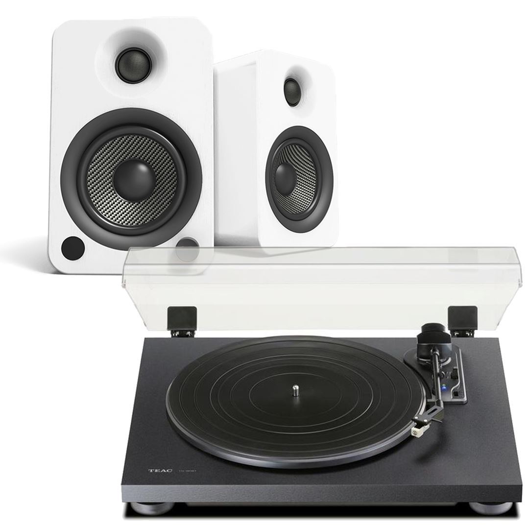 Kanto Audio YU4 & TEAC TN-180BT Bluetooth Turntable with Speakers Bundle - K&B Audio