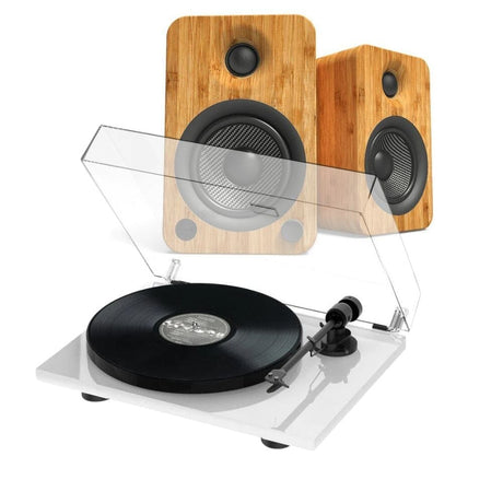 Pro-Ject E1 Turntable + Kanto YU4 Active Bluetooth Speakers - K&B Audio