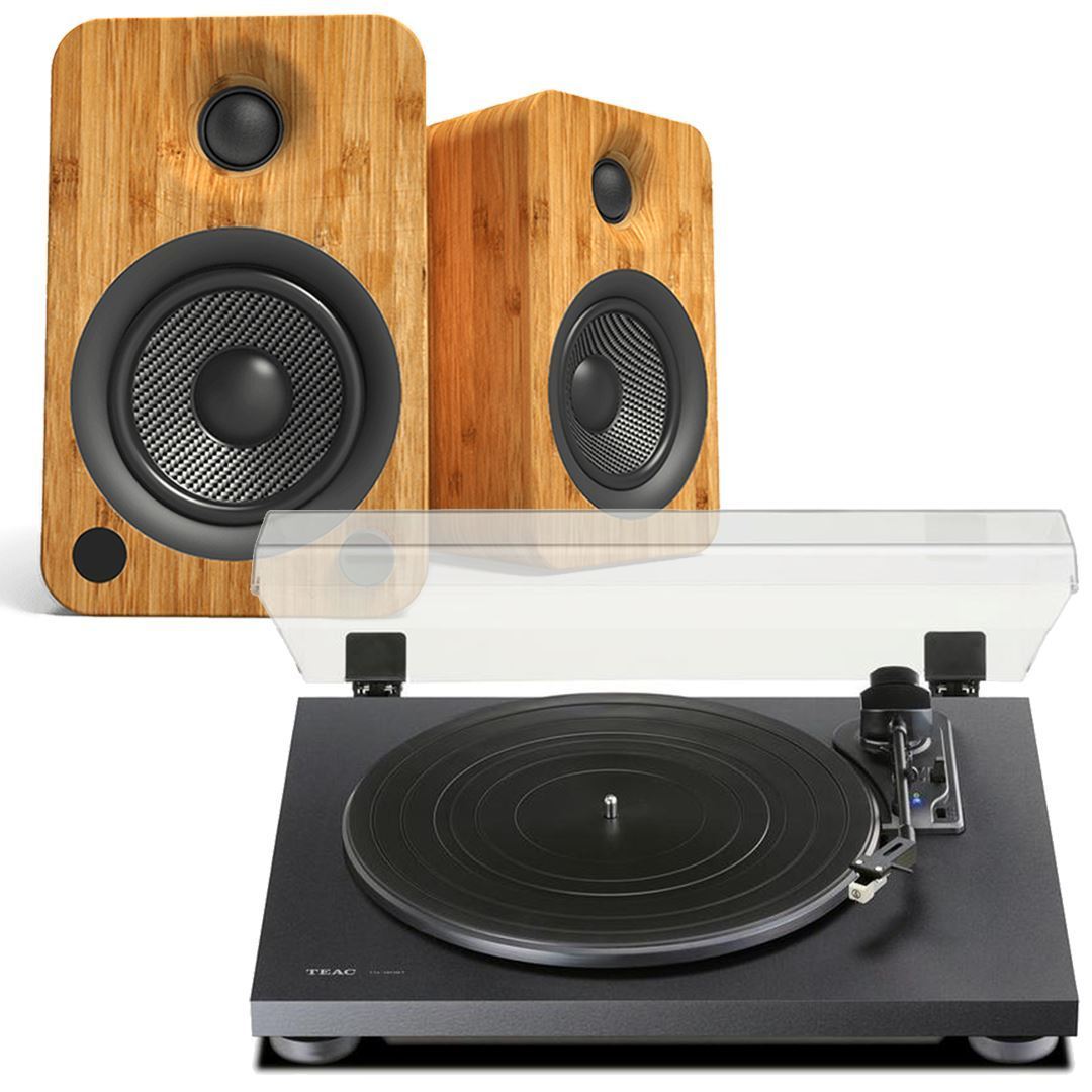 Kanto Audio YU6 & TEAC TN-180BT Bluetooth Turntable with Speakers Bundle - K&B Audio