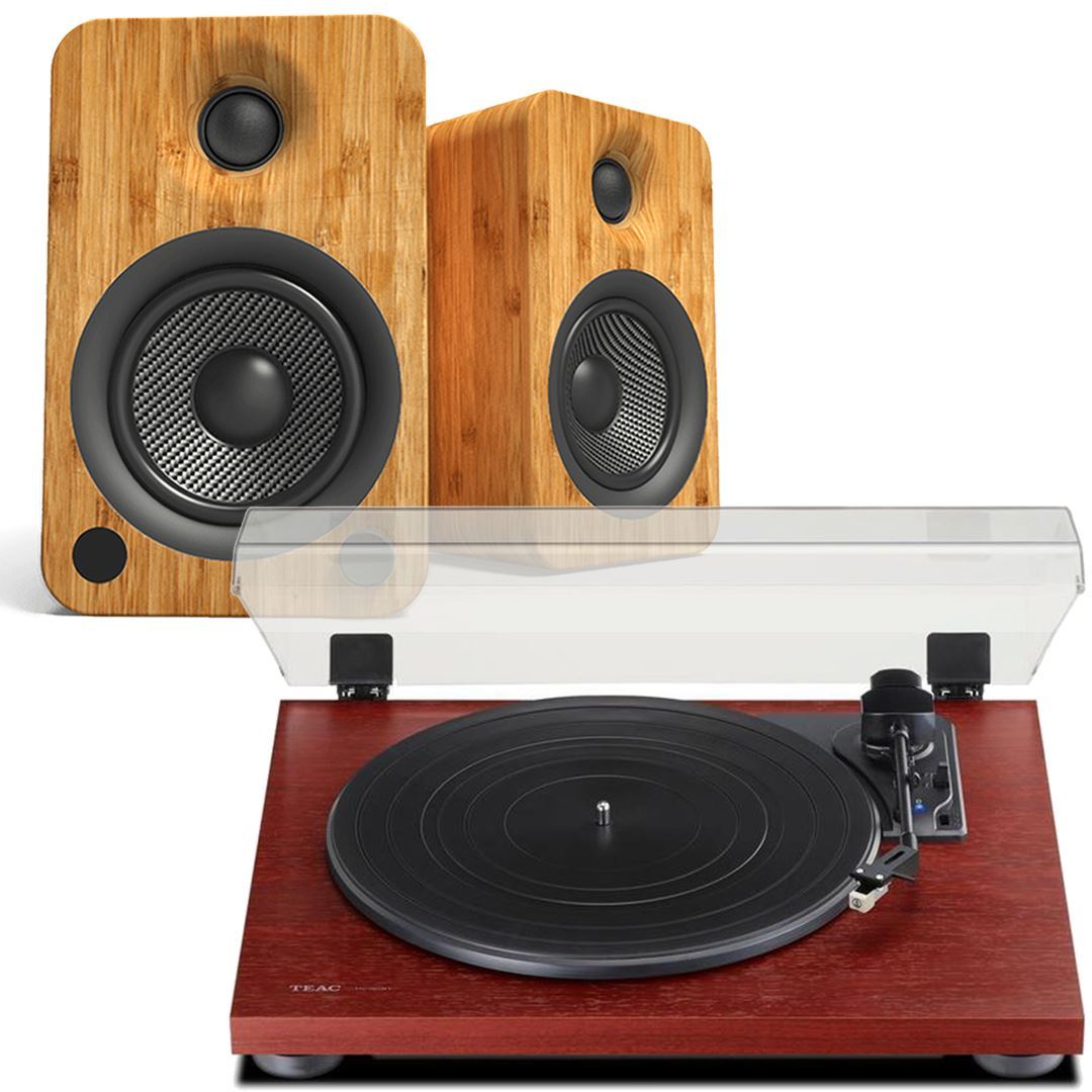 Kanto Audio YU6 & TEAC TN-180BT Bluetooth Turntable with Speakers Bundle - K&B Audio