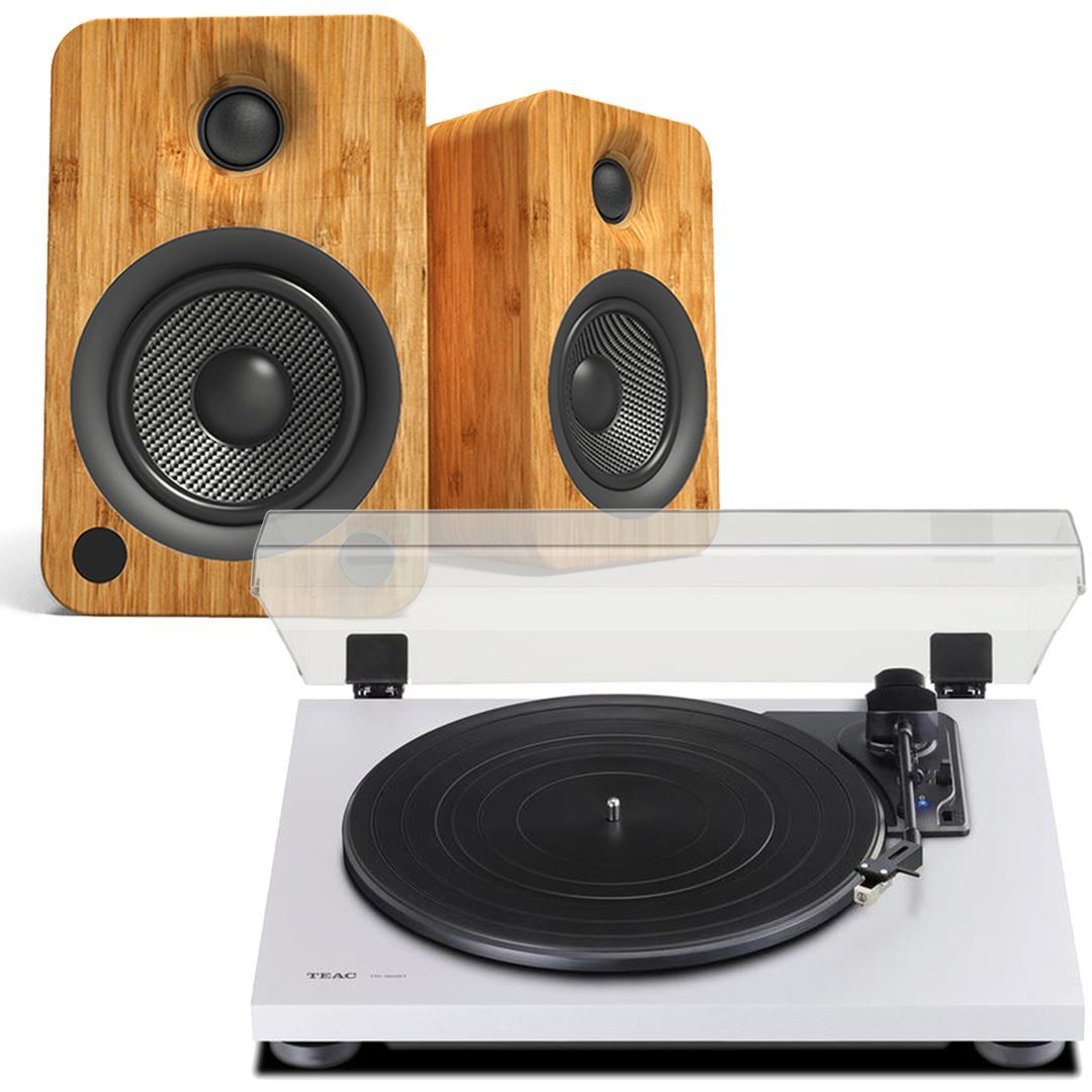 Kanto Audio YU6 & TEAC TN-180BT Bluetooth Turntable with Speakers Bundle - K&B Audio