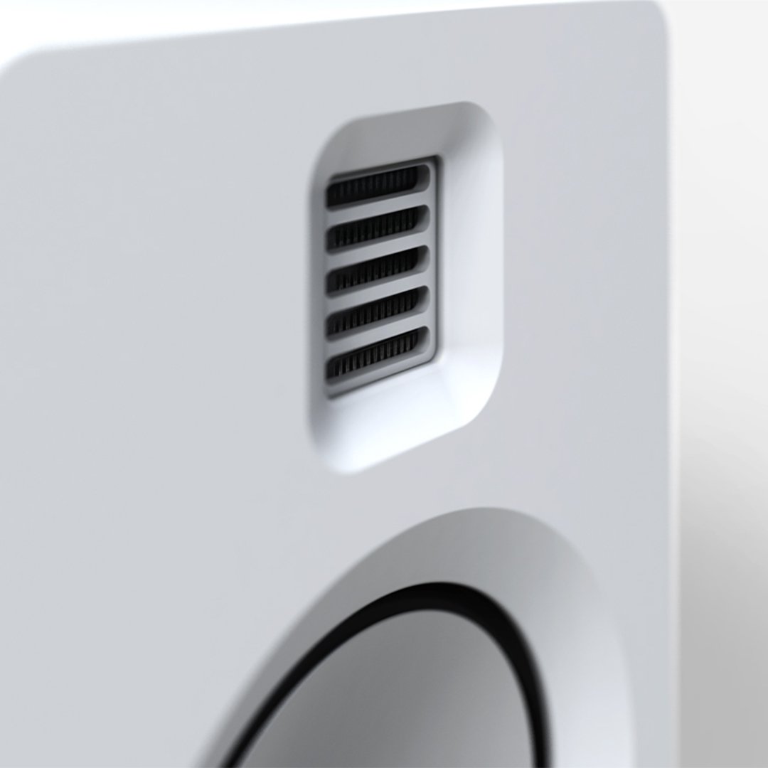 [OPEN BOX] Kanto TUK 130W Active Bluetooth Bookshelf Speakers - White - K&B Audio