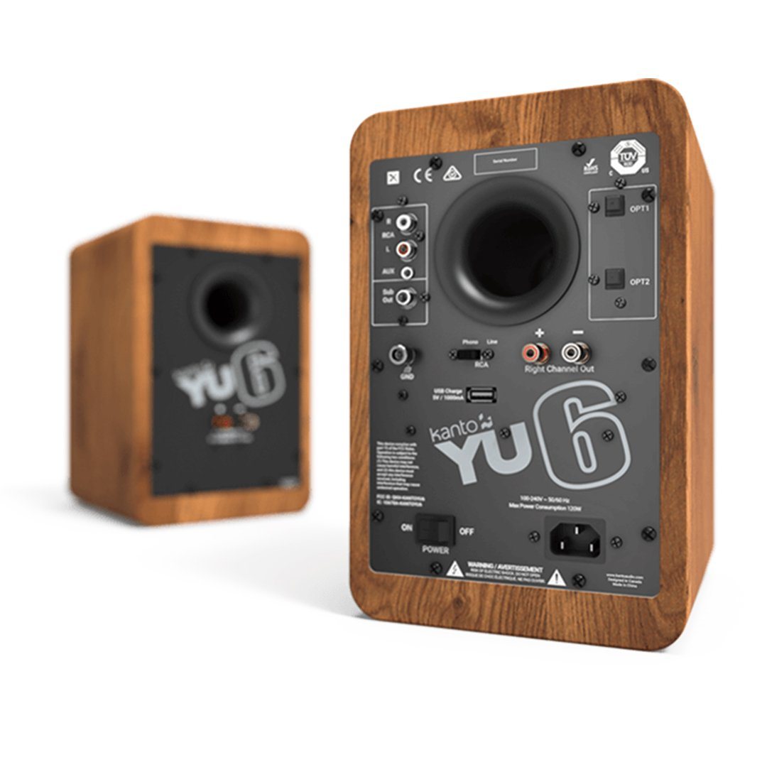 Kanto Audio YU6 5.25" Active Bookshelf Speakers with Bluetooth - K&B Audio