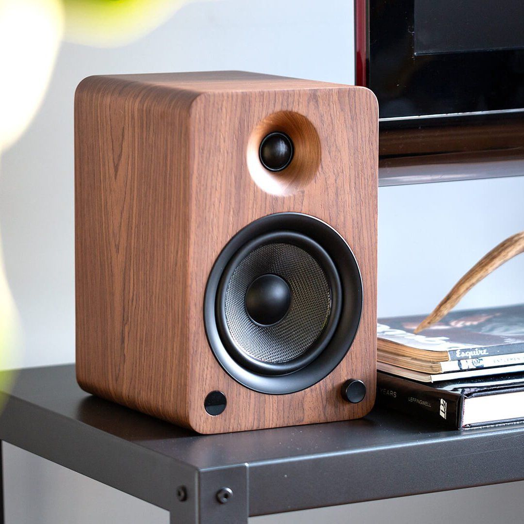 Kanto YU6 5.25" Active Bookshelf Speakers with Bluetooth + Teac PD-301 CD Player with Speakers inc. Bluetooth, DAB Radio & USB - K&B Audio