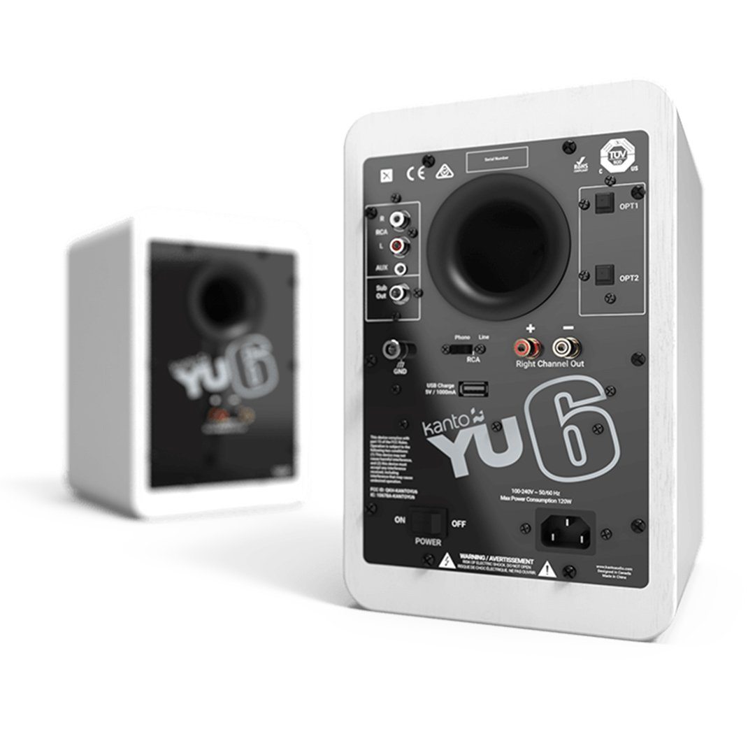 Kanto Audio YU6 5.25" Active Bookshelf Speakers with Bluetooth - K&B Audio