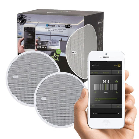 KB Sound Star FM or DAB+ Radio Ceiling Speaker System with Bluetooth & App Control (2.5" - 5") - K&B Audio