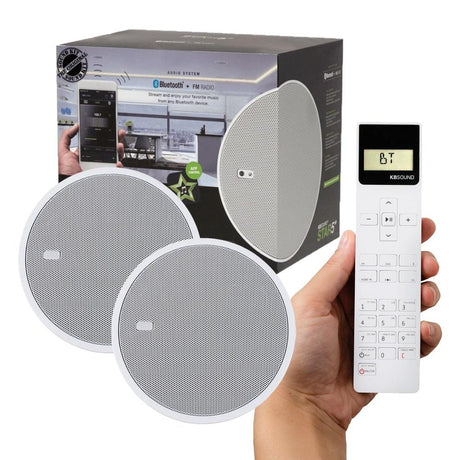 KB Sound Star FM or DAB+ Radio Ceiling Speaker System with Bluetooth & Remote Control (2.5" - 5") - K&B Audio