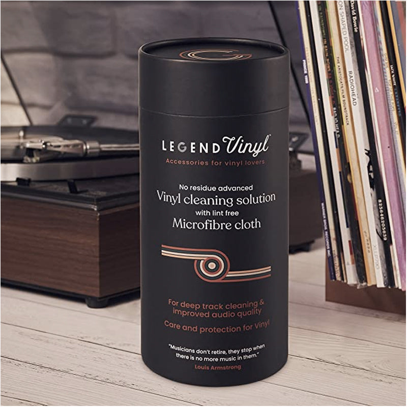 Legend Vinyl Record Cleaning Solution & Microfibre Cloth - K&B Audio