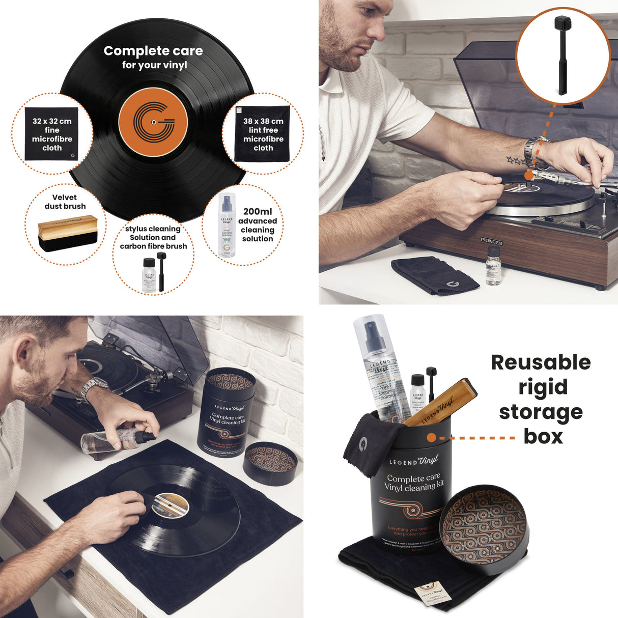 Legend Vinyl Complete Care Vinyl Record Cleaning Kit – K&B Audio