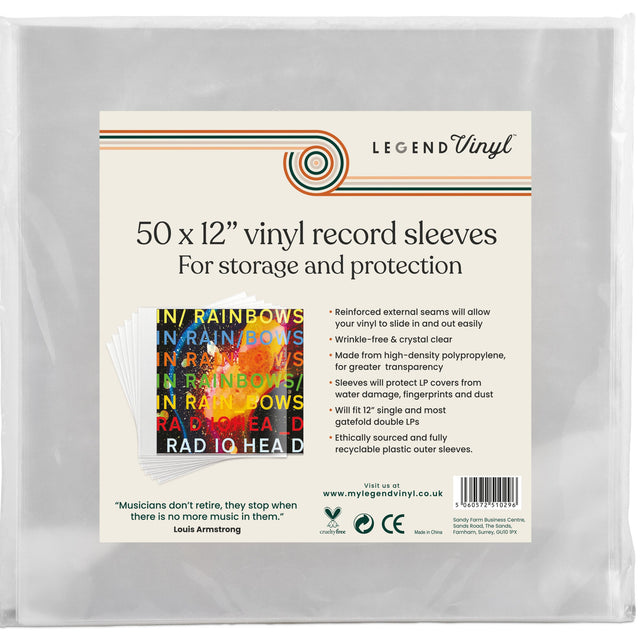 Legend Vinyl Pack of LP Record Vinyl Sleeves - K&B Audio