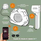 Lithe Audio Outdoor Bluetooth Rock Speakers - Plug & Play - 6.5" - K&B Audio