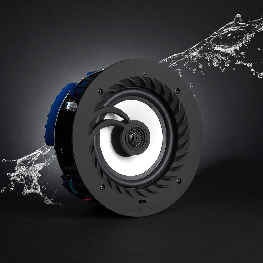 Lithe Audio 6.5" IP44 Bathroom Bluetooth Ceiling Speaker - K&B Audio
