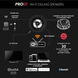 Lithe Audio 5.0 Wi-Fi Surround Sound Ceiling Speaker System with WiSA - K&B Audio