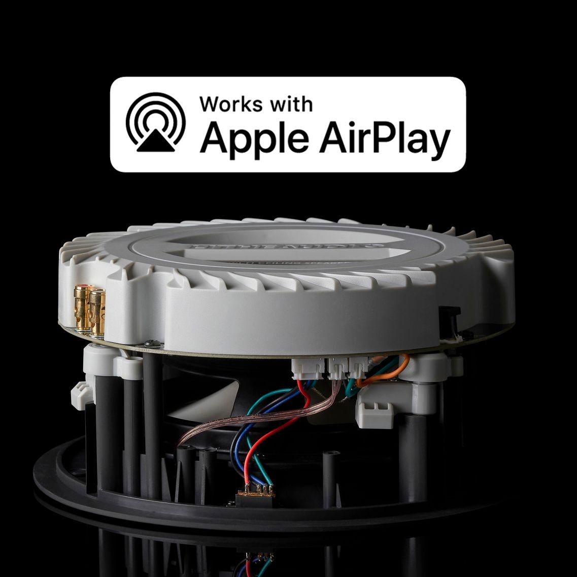 Lithe Audio 6.5" IP44 Wi-Fi Ceiling Speaker with Airplay 2 & Bluetooth - Bathroom Rated - K&B Audio