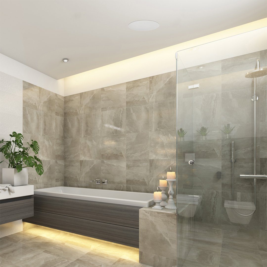 Lithe Audio 6.5" IP44 Wi-Fi Ceiling Speaker with Airplay 2 & Bluetooth - Bathroom Rated - K&B Audio