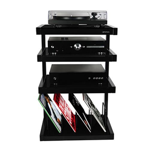 Norstone Esse Hi-Fi Vinyl Stand - Black / Black - K&B Audio