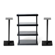 Norstone ESSE Hi-Fi Stand + Speaker Stand Bundle - Black - K&B Audio