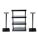 Norstone ESSE Hi-Fi Stand + Speaker Stand Bundle - Black - K&B Audio