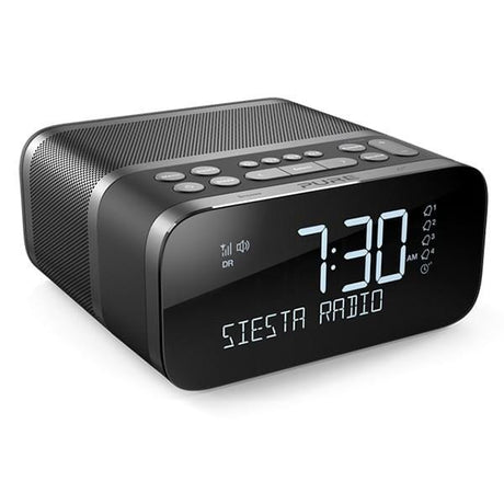 [OPEN BOX] PURE Siesta S6 Premium DAB+/FM Bluetooth Clock Radio - Graphite - K&B Audio