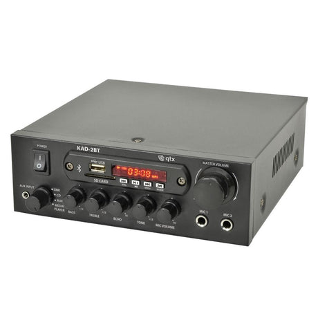 [OPEN BOX] QTX KAD-2BT Digital Stereo Amplifier with Bluetooth, FM Radio & SD Card - K&B Audio