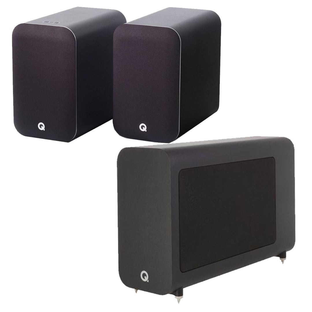 Q Acoustics M20 130W 2.1 Active Bluetooth Bookshelf Speakers with Subwoofer - K&B Audio