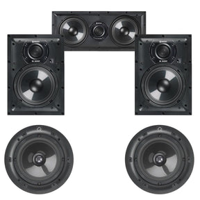 Q Acoustics 5.0 Home Cinema 6.5" Speaker Package - 1 x QI LCR 65RP, 2 x QI80RP & 2 x QI80CP - K&B Audio