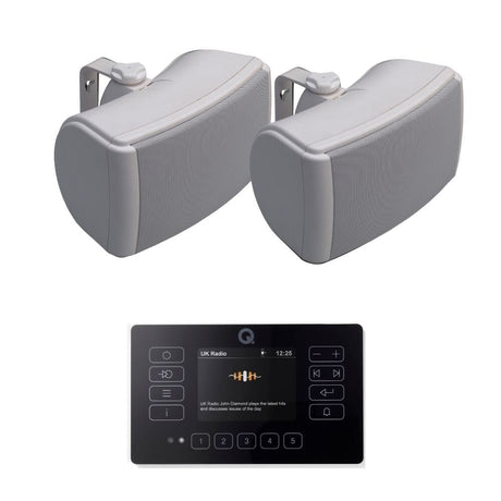 Q Acoustics E120 4.5" Outdoor Wall Speaker Hi-Fi System with Bluetooth/DAB+/FM - K&B Audio