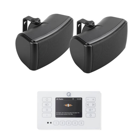 Q Acoustics E120 4.5" Outdoor Wall Speaker Hi-Fi System with Bluetooth/DAB+/FM - K&B Audio