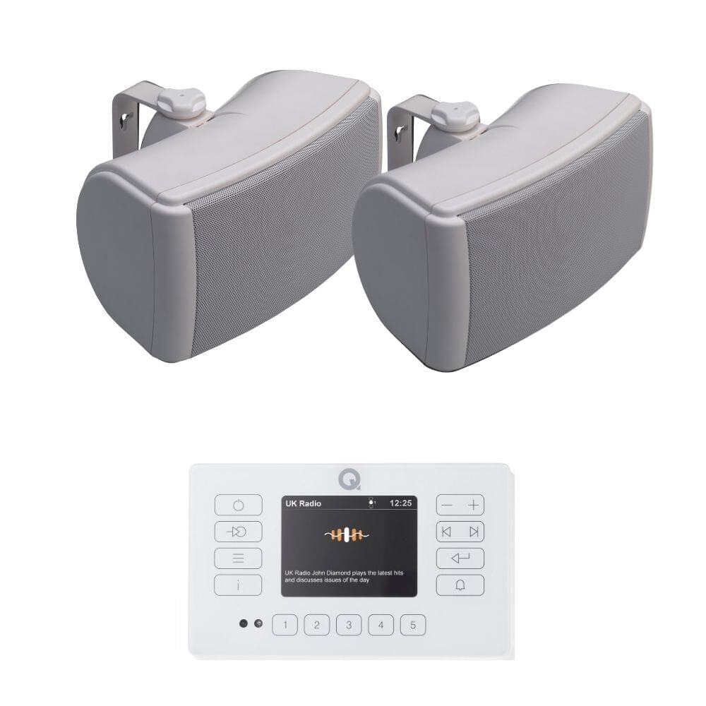Q Acoustics E120 4.5" Outdoor Speaker System with Bluetooth & DAB Radio - K&B Audio