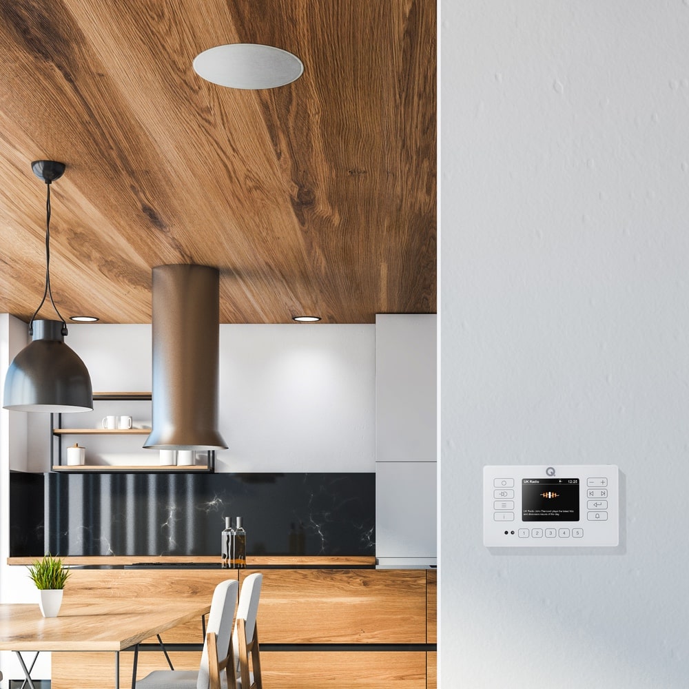 Q Acoustics E120 + QI65CE 6.5" Ceiling Speaker System with Bluetooth/FM/DAB - K&B Audio