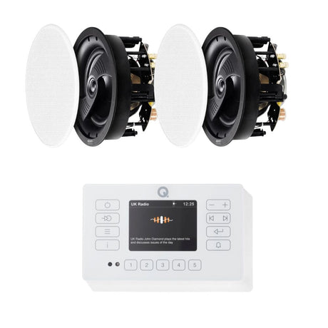 Q Acoustics E120 6.5" Ceiling Speaker HiFi System with Bluetooth/DAB+/FM - K&B Audio