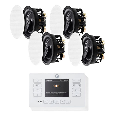 Q Acoustics E120 6.5" Ceiling Speaker HiFi System with Bluetooth/DAB+/FM - K&B Audio