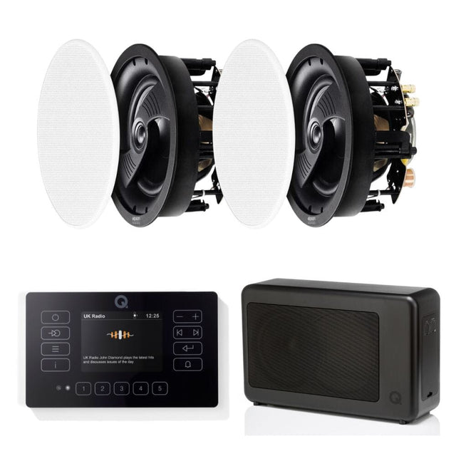 Q Acoustics E120 6.5" Ceiling Speaker HiFi System with Subwoofer - K&B Audio