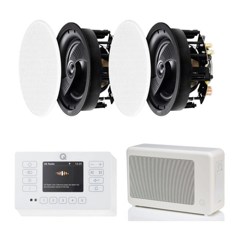 Q Acoustics E120 6.5" Ceiling Speaker HiFi System with Subwoofer - K&B Audio